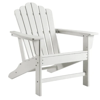 고급 흰색 야외 HDPE 플라스틱 정원 및 파티오 수지 접이식 Adirondack 의자