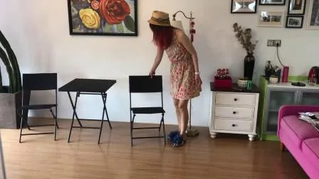 정원용 가구용 블로우 성형 테이블, 사각 플라스틱 접이식 테이블